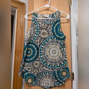 Blue Geometric Tank Top Extra Small (XS)